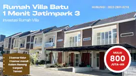 Rumah Villa Batu selangkah jatimpark 3 SHM luas 105m2