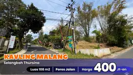 Kavling Poros Jalan Samping Thursina Cocok Usaha di Kawasan Ramai