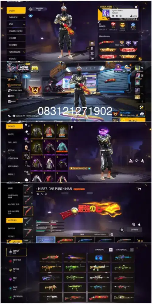 jual akun game free fire sultan