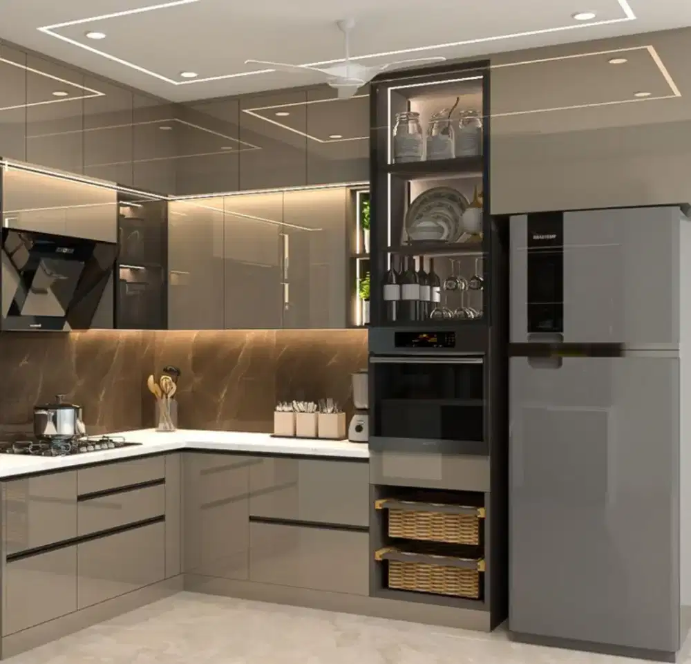 Kitchen set minimalis Lemari pakaian Bedroom set wallpanel wallpaper