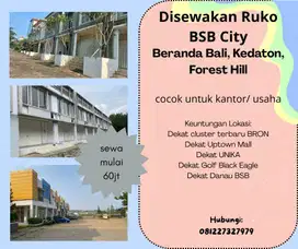 Sewa Ruko 2LT/3LT BSB Forest Hill Kedaton Square Beranda Bali