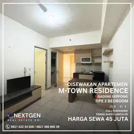 Disewa Apartemen M-Town Residence Gading Serpong 2 Bed Furnished