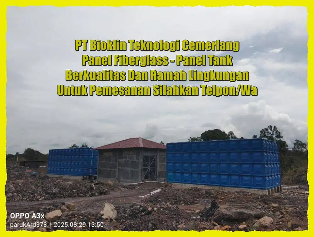 TANGKI AIR FIBERGLASS - GROUND TANK - PANEL FRP - ROOF TANK FRP - TANG