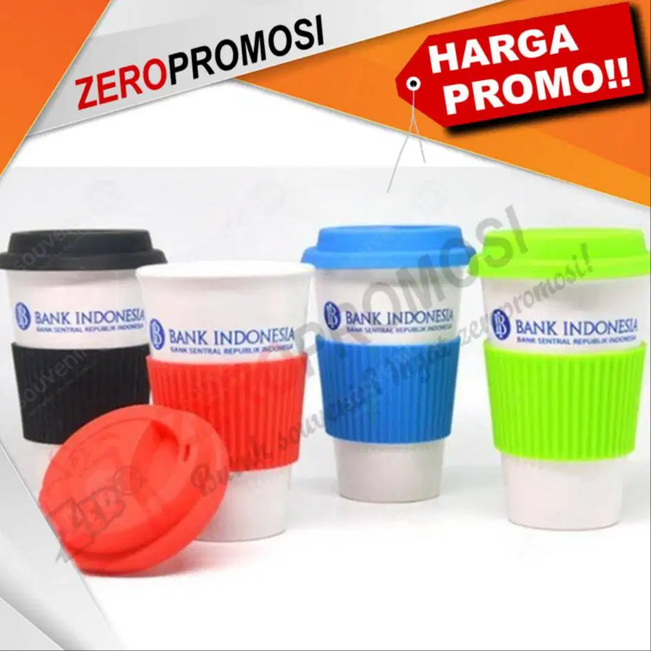 Souvenir Mug Rainbow Karet custom logo