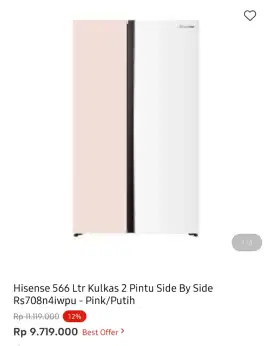 KULKAS SBS HISENSE 566 LITER