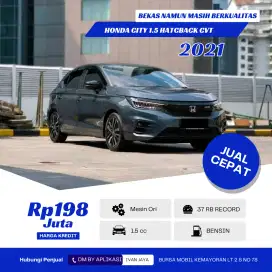 { TDP 10 JUTA } HONDA CITY 1.5 HATCHBACK CVT 2021 KM LOW