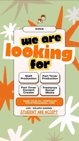 LOWONGAN KERJA FULL TIME DAN PART TIME