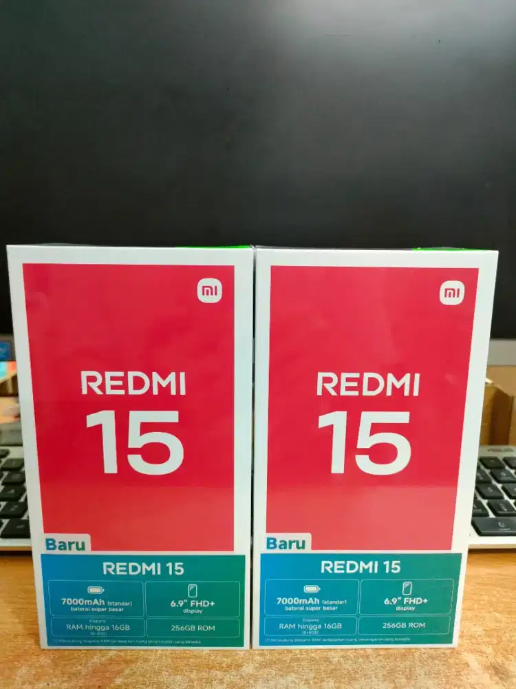 Redmi 15 Ram 8+8/256GB baru segel bergaransi resmi