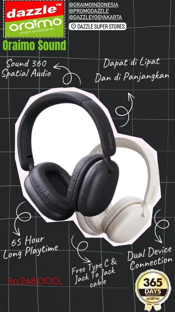 Headphone Oraimo OHP-317