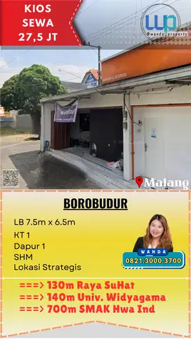 DISEWAKAN KIOS STRATEGIS DEKAT KAMPUS