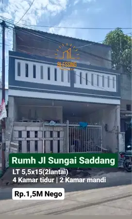 Rumah jl sungai saddang dekat veteran