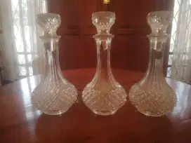 Botol Kristal Cristal d’Arques France (24% Lead Crystal) – Set 3 Pcs