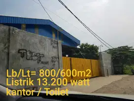 DIJUAL/DISEWA GUDANG TANAH 800/BANGUNAN 600M2 DI KAVLING DPR,TANGERANG