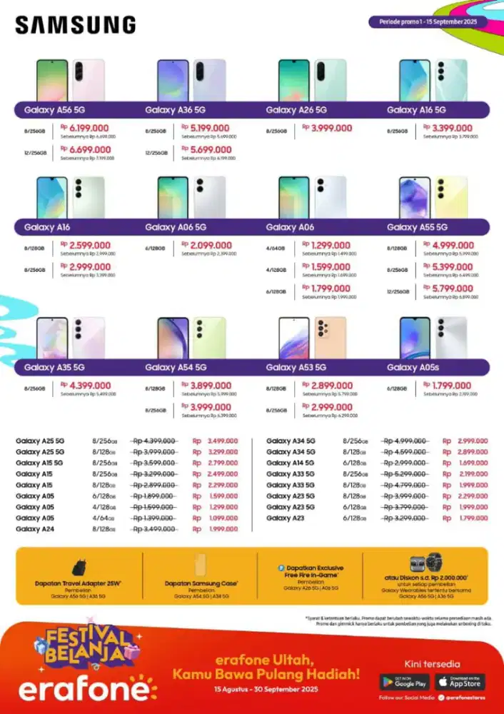 samsung Galaxy mulai 1jutaan