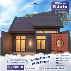 Jual Rumah Desain Atap Pelana Di RS Oen Solo Baru, Kokoh Segala Cuaca