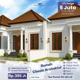 Jual Rumah di Kota Boyolali Desain Clasic Modern. Angsuran Tanpa Bunga