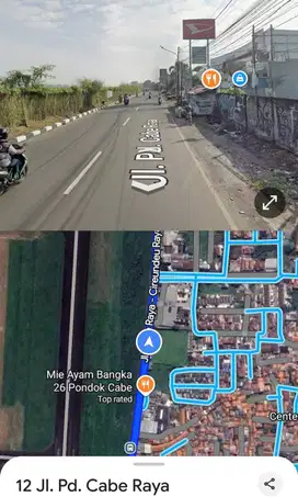 Dijual Tanah pinggir Jalan Raya Pondok Cabe