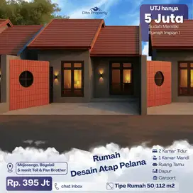 Dijual Rumah Tahan Segala Cuaca Desain Atap Pelana di Boyolali Kota