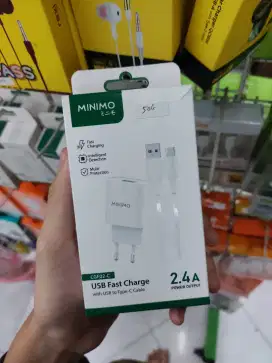 MINIMO CGF02-C USB Fast Charger dengan Kabel USB ke Type-C.