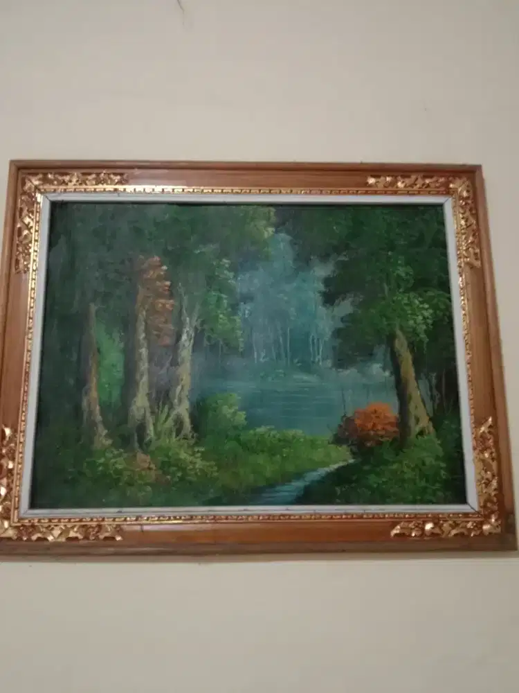 Dijual lukisan pemandangan, kaligrafi