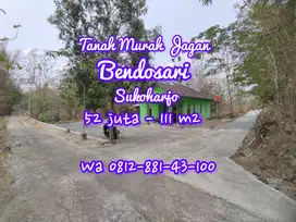 JUAL TANAH KAVLING MURAH DI JAGAN BENDOSARI SUKOHARJO TIMUR MULUR