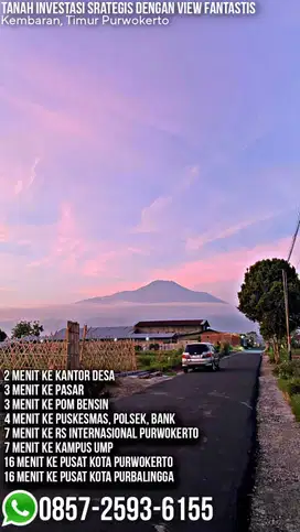 Tanah Strategis View Eksotis Timur Kampus UMP