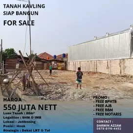 Dijual Tanah Kavling Siap Bangun Di Jatibening lengkap SHM + IMB