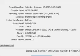 Laptop dell latitude 7490 i5