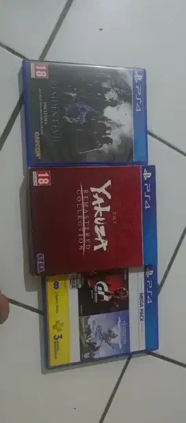 Kaset yakuza,, resident evil dan grant turismo sport
