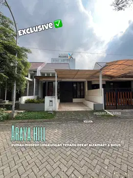 Rumah Minimalis Modern dekat Alfamart dan kampus Binus di Araya Malang