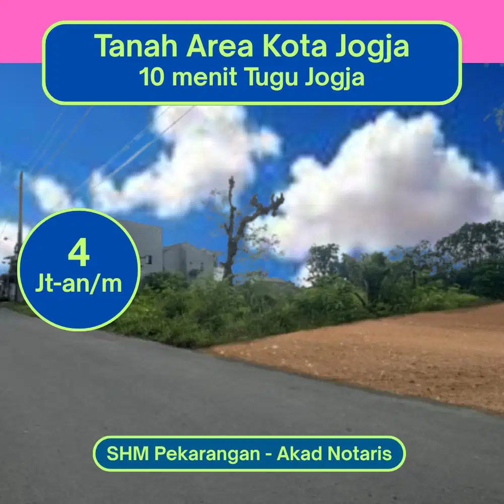 Tanah Dekat Kampus UGM Jogja, 4 Jutaan Per Meter
