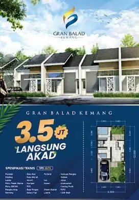 PERUMAHAN GRAND BALAD KEMANG TANPA DP CICILAN FLAT PARUNG HIJAU BOGOR