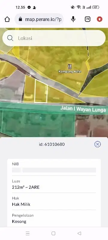 Tanah Jl Utama Ubud Bali