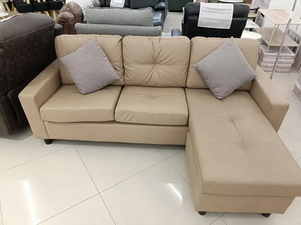 Selma Tasyi Sofa Modular Sudut Fabric - Cokelat
