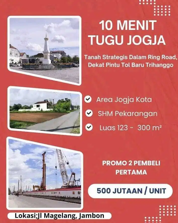 Tanah Dalam Ringroad Jogja, Harga Promo Launching