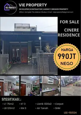 CINERE RESIDENCE Rumah diJual Cepat Siap Huni