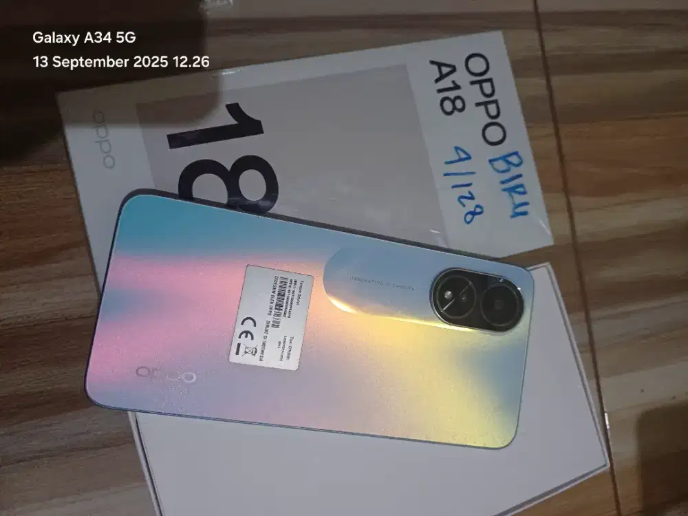 Oppo a18 ram 4/128 lengkap noken