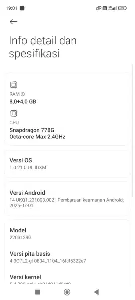 MI 12 LITE  8+4/256 5G BATANGAN