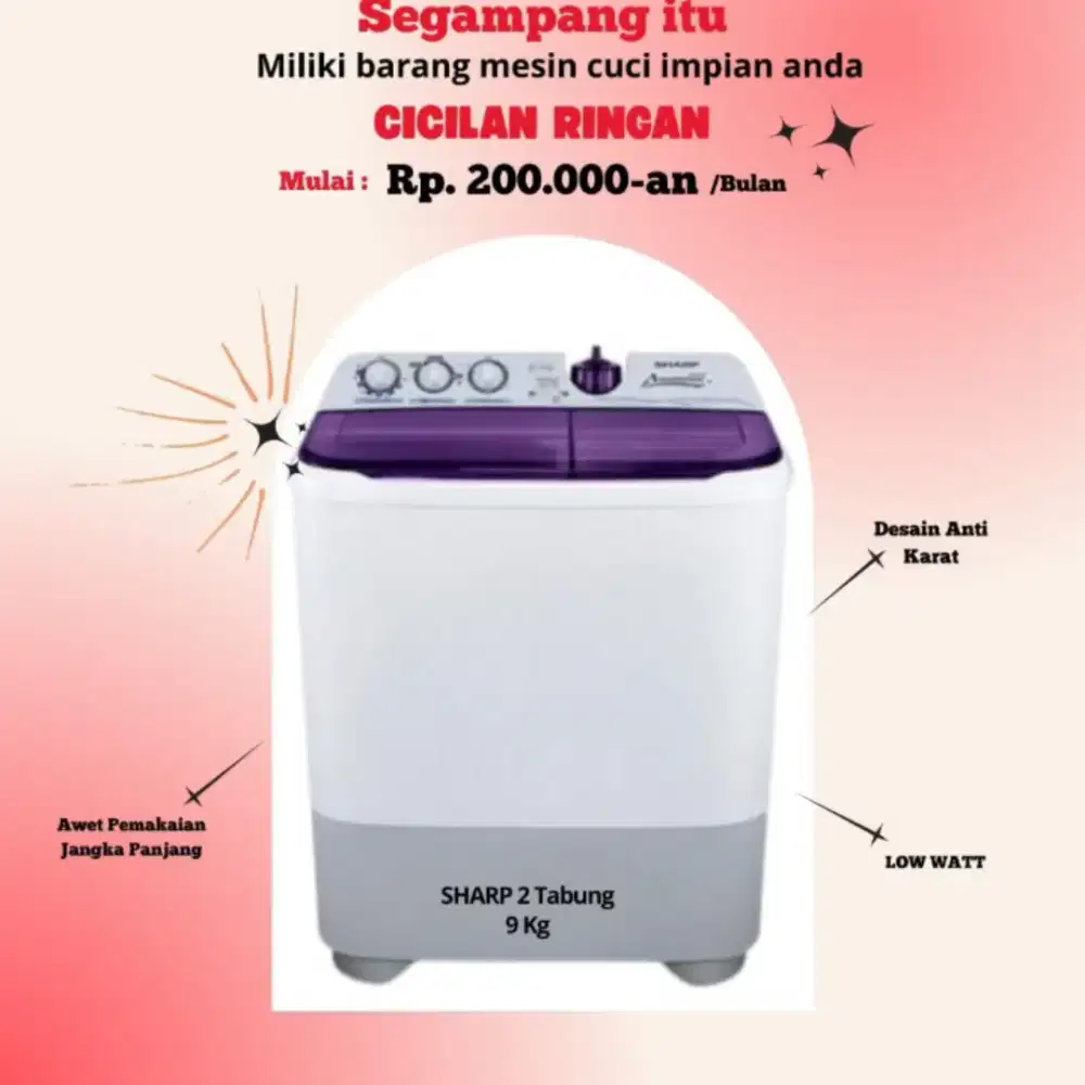 Mesin cuci Sharp 2 tabung