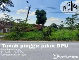 Tanah pinggir jalan DPU di polanharjo klaten
