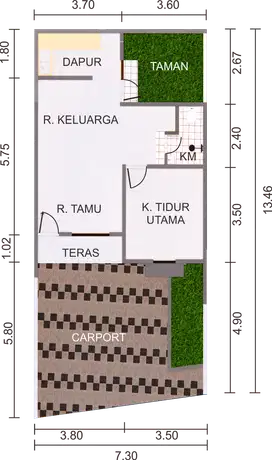 Perumahan Puri Kalimas 5 Rumah 2 Lantai Tipe 102/101