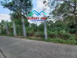 Tanah Strategis Pinggir Jl Raya 1381 m2 SHM Sdh Pondasi Batu Kali
