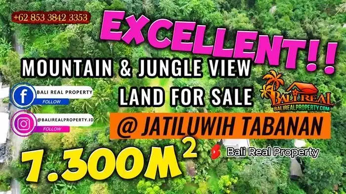 7,300 m2 Pinggir Jalan Penebel Bentuk L View Gunung Batukaru