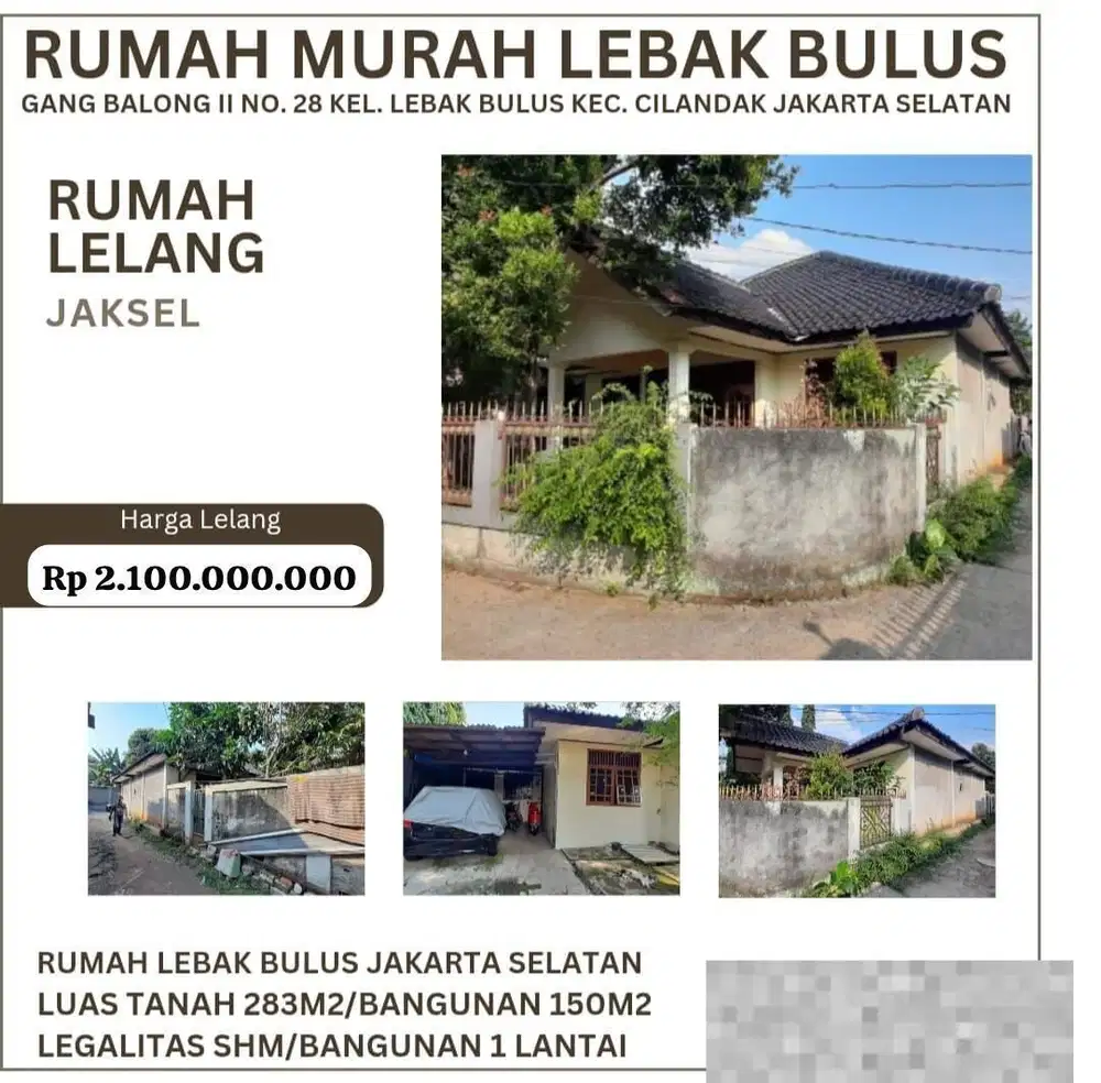 Rumah murah lebak bulus jarang ada