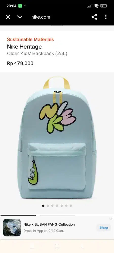 Tas Backpack Anak Nike
