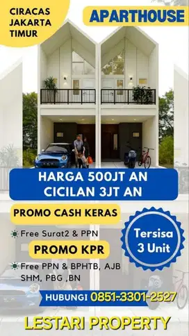 Rumah 2 Lantai Di Jakarta Timur Ciracas