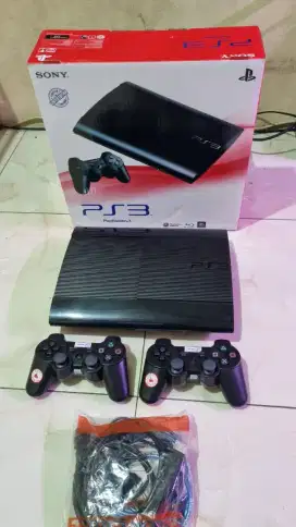 PS3 Super Slim 500gb fullgame 2 stick baru