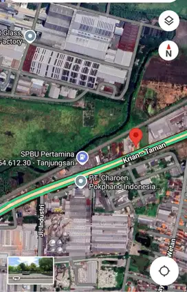 dijual tanah raya gilang cocok untuk kantor dan gudang
