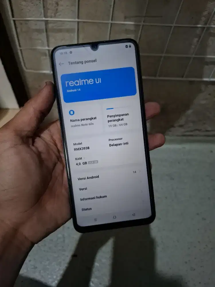 Realme 60x ram 4/64