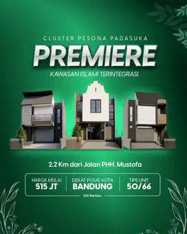 Rumah Nyaman Asri Syariah 2 Lantai di Padasuka  Bandung